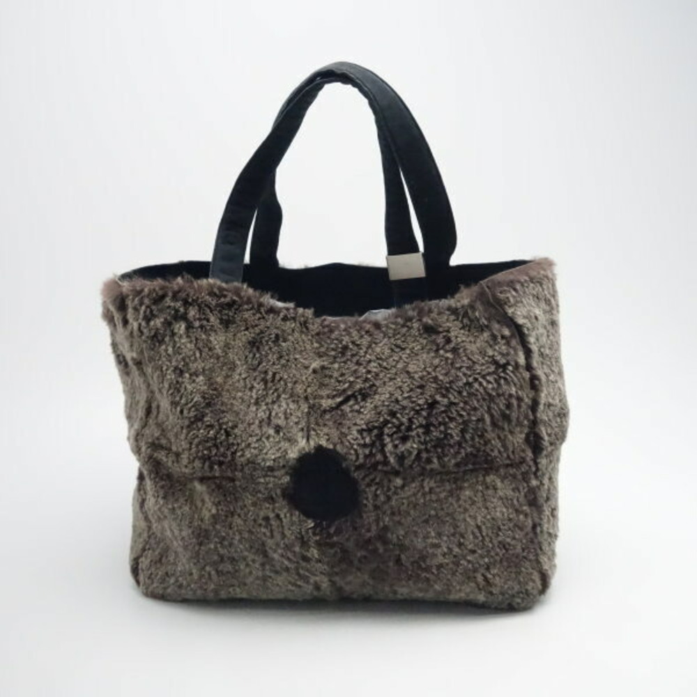 Chanel Tote Bag Lapin Suede Brown Black